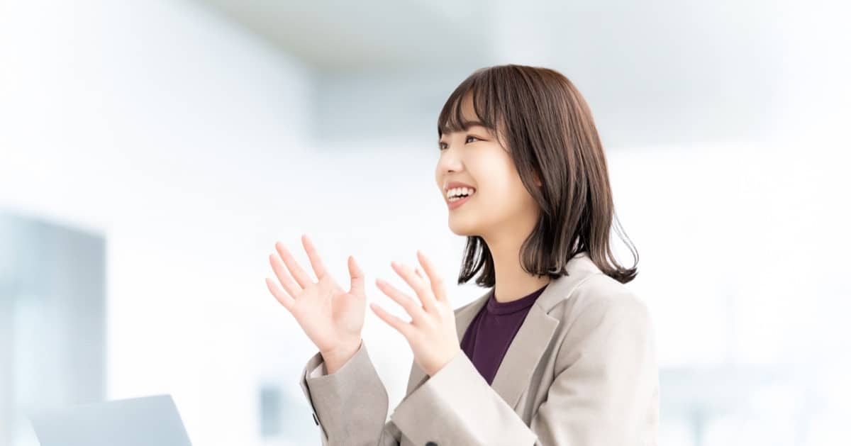 対話をする様子